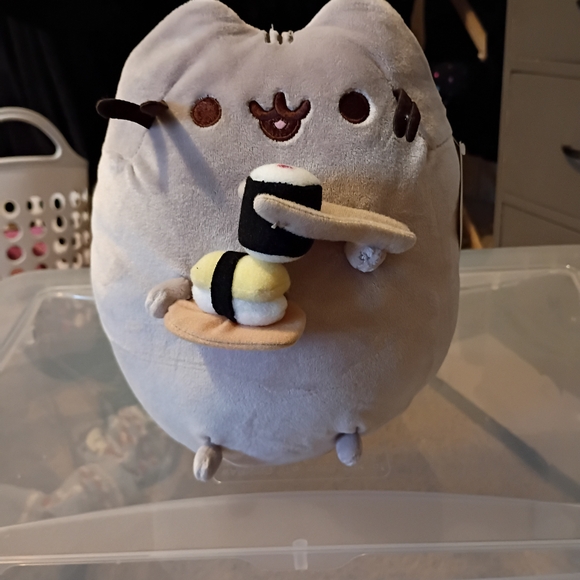 Pusheen Other - Pusheen Plush with Sushi - Gray and Brown